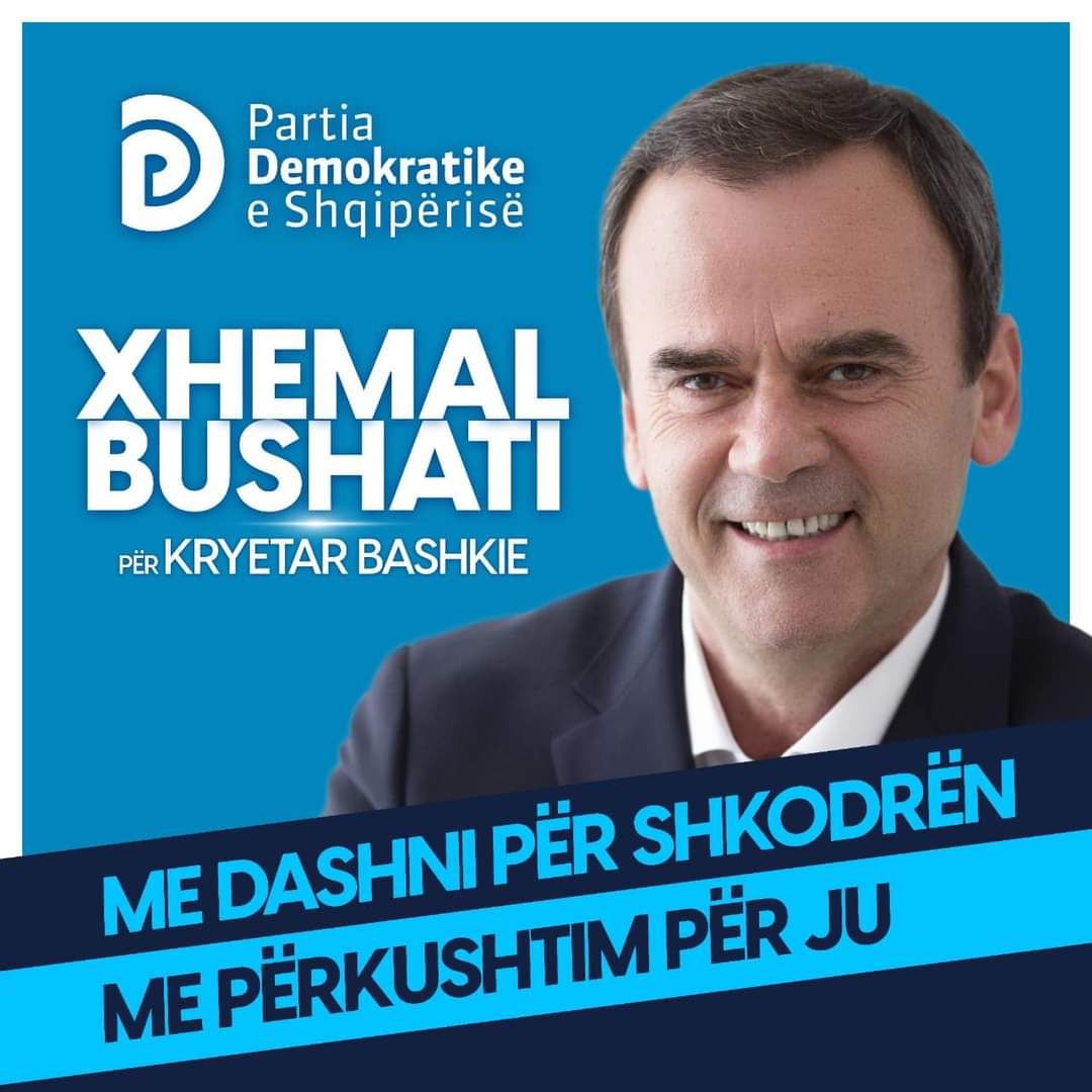 Kandidati i PD për Shkodrën, Xhemal Bushati, zbulon sloganin dhe posterin e fushatës
