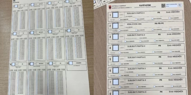 Zgjedhjet e 11 majit, ky është modeli i fletës së votimit