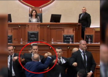 FOTO/ Kush është deputeti i PD që hoqi rripin e pantallonave për të qëlluar Ballën