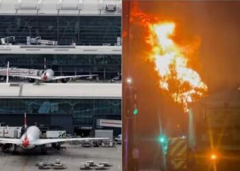 Panik në aeroportin e Londrës!/ Zjarr masiv në “Heathrow”, anulohen të gjitha fluturimet