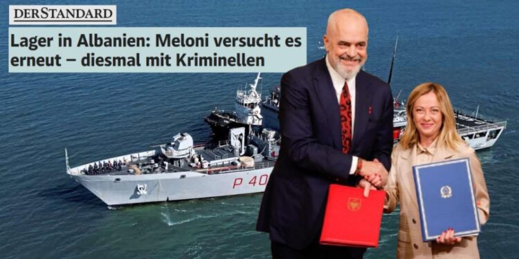 Der Standard”: Meloni dërgon kriminelë në Shqipëri