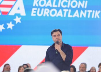 Koalicioni Euroatlantik mbylli fushatën, Eduart Ndocaj: Lezha dhe mbarë Shqipëria do të votojnë për dinjitetin, zhvillimin dhe drejtësinë.