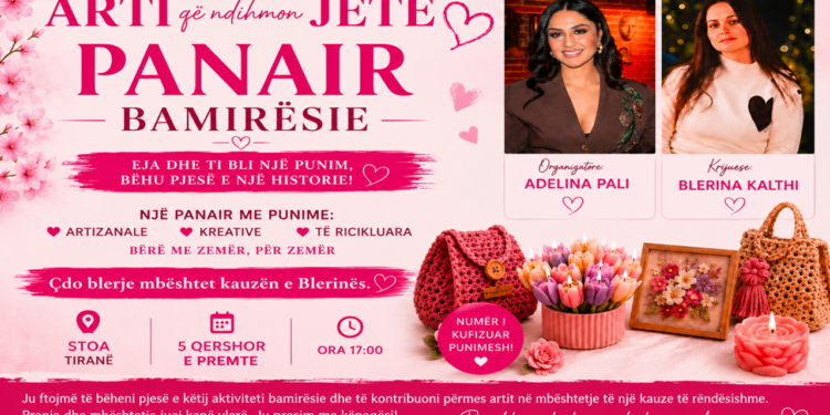 “Arti në shërbim të jetës: Më 5 qershor hapet në Tiranë Panairi Bamirësie për kauzën e Blerina Kalthit”