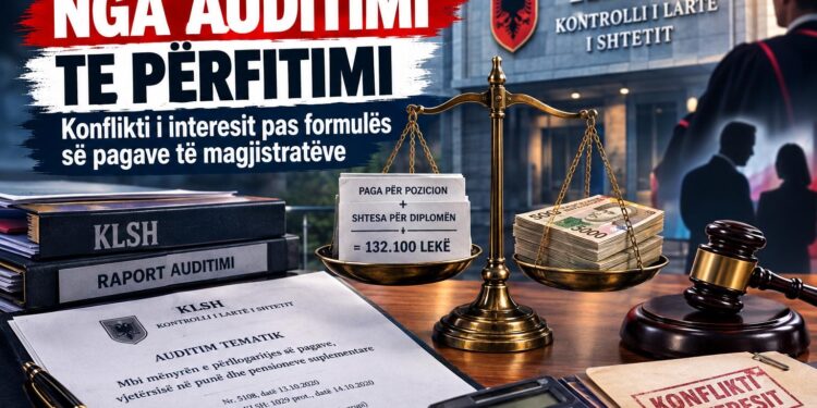 “Nga auditimi te përfitimi: konflikti i interesit pas formulës së pagave të magjistratëve”